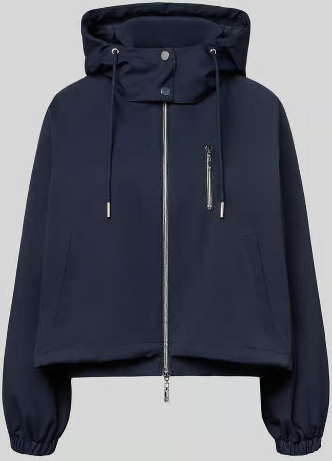 Monari Oversized jack met capuchon en tweewegsritssluiting