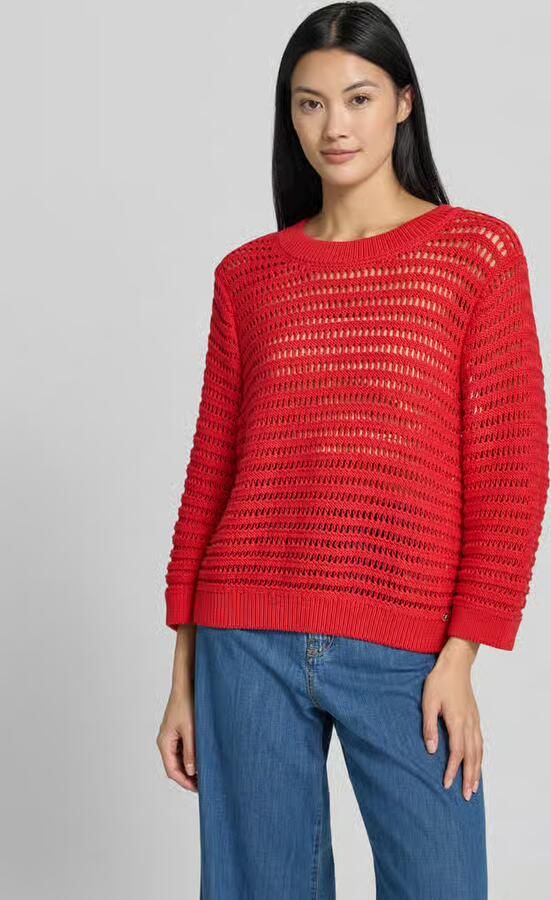 Monari Oversized trui in semitransparant design model 'Ajour' - Foto 3