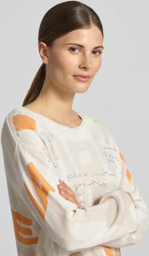 Monari pullover met strass-steentjes