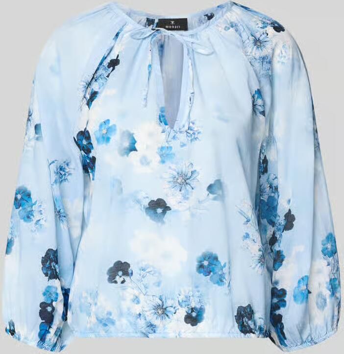 Monari regular fit blouse in all-over look met druppelvormige hals met druppelvormige cut-out - Foto 2