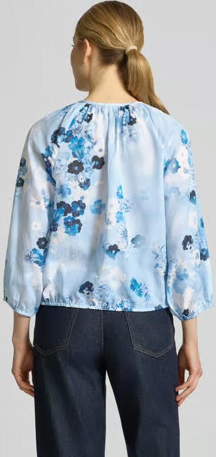 Monari regular fit blouse in all-over look met druppelvormige hals met druppelvormige cut-out
