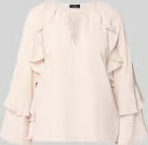 Monari Regular fit blouse met druppelvormige hals