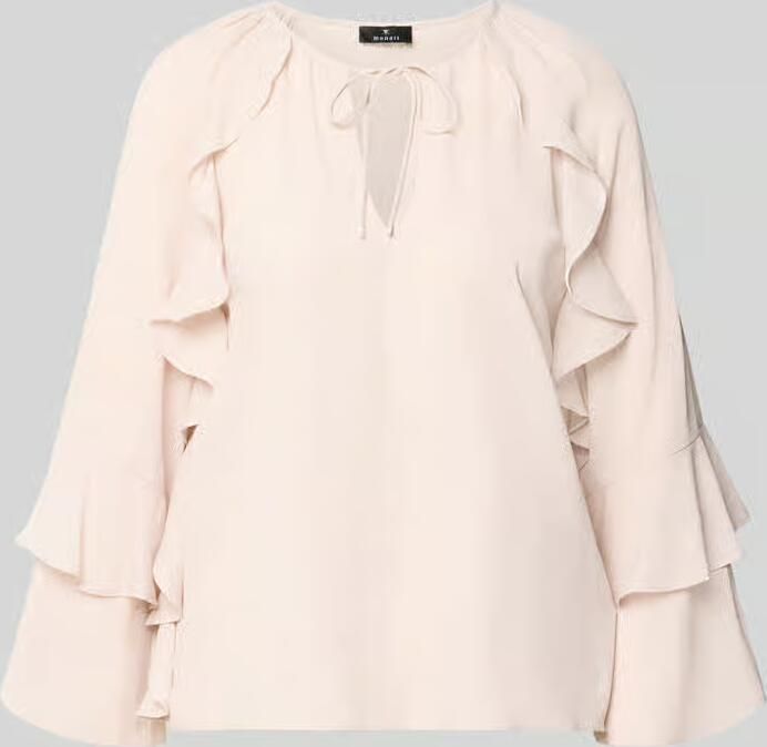 Monari Regular fit blouse met druppelvormige hals - Foto 3