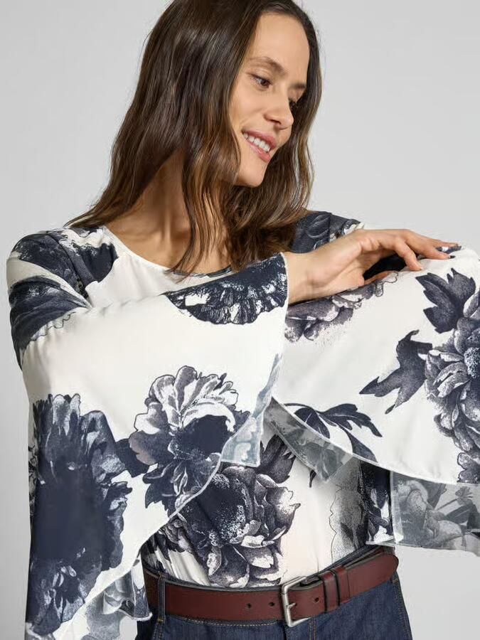Monari Regular fit blouse met ronde hals