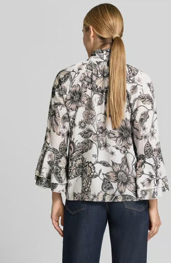 Monari Regular fit blouse met sierstrik - Foto 3