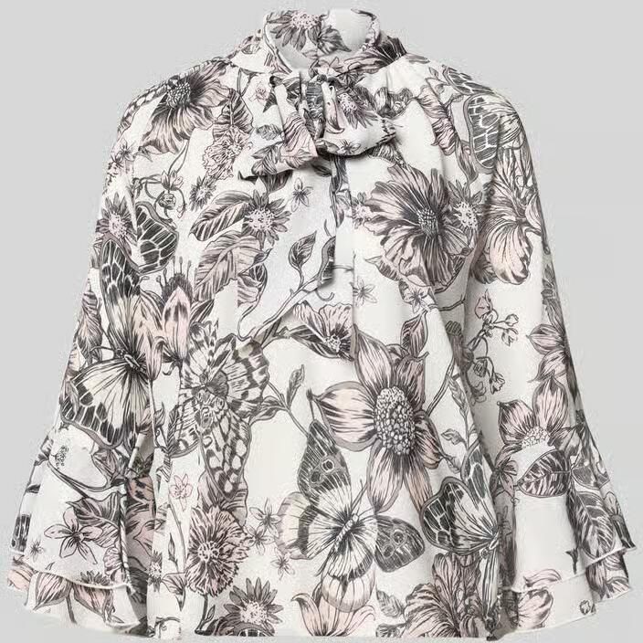 Monari Regular fit blouse met sierstrik - Foto 3
