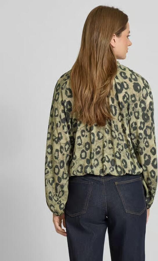 Monari Regular fit blouse van viscose met dierenprint