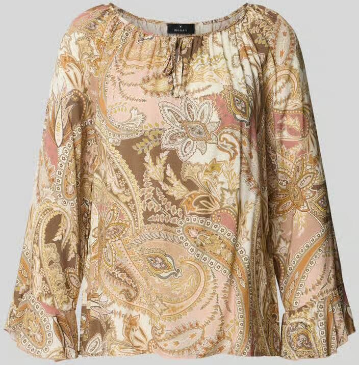 Monari regular fit blouse van viscose met paisleymotief - Foto 2