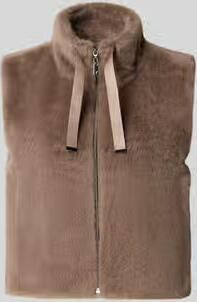 Monari Regular fit bodywarmer van imitatiebont
