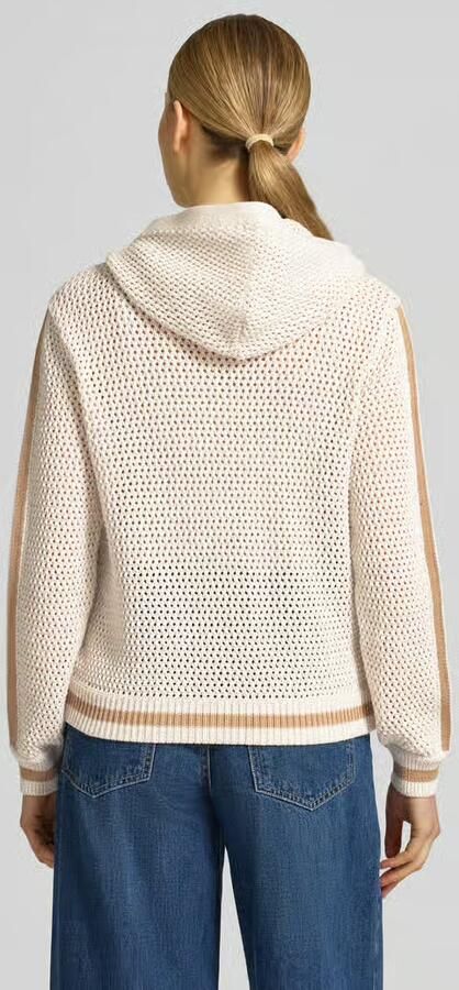 Monari regular fit gebreid jack met capuchon - Foto 3