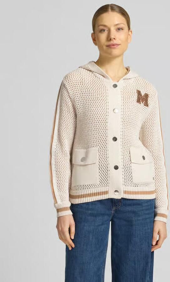 Monari regular fit gebreid jack met capuchon - Foto 2