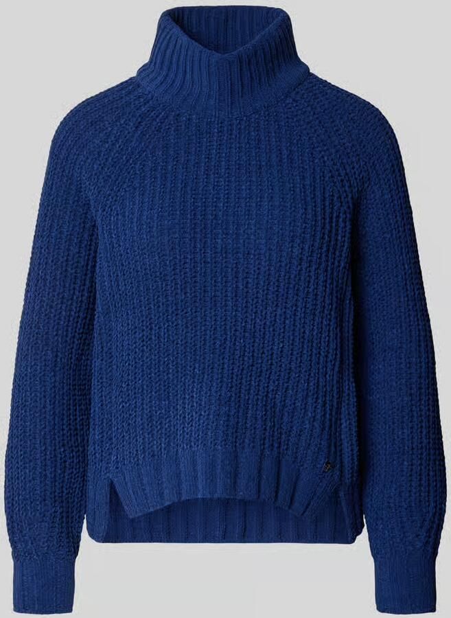Monari Regular fit gebreide pullover met opstaande kraag