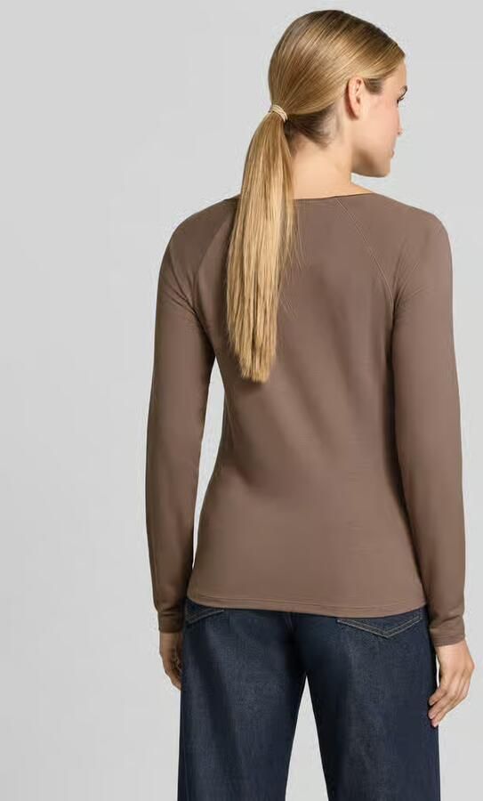 Monari Regular fit shirt met lange mouwen van viscosemix - Foto 3