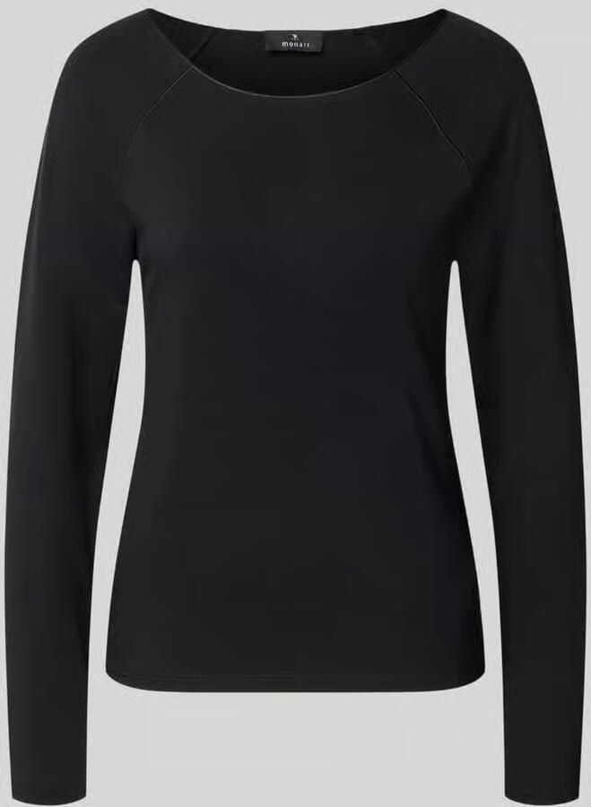 Monari Regular fit shirt met lange mouwen van viscosemix