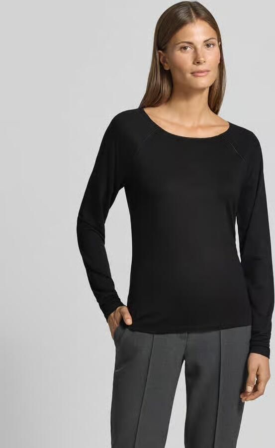 Monari Regular fit shirt met lange mouwen van viscosemix - Foto 2