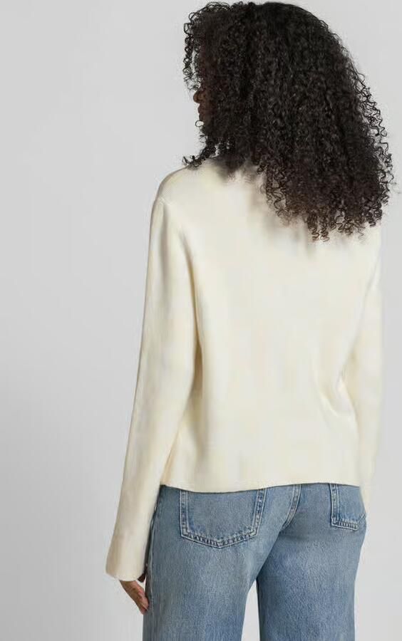 Monari Regular fit shirt met lange mouwen van wolmix met viscose