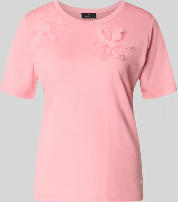 Monari regular fit T-shirt met florale siergarnering - Foto 2
