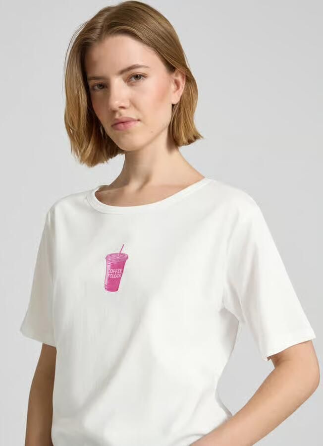 Monari regular fit T-shirt met motiefprint