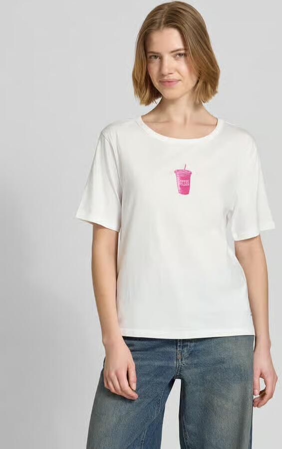 Monari regular fit T-shirt met motiefprint - Foto 2