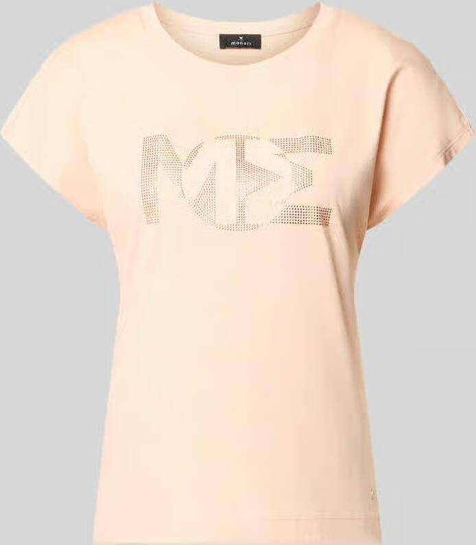 Monari regular fit T-shirt met siersteentjes - Foto 2