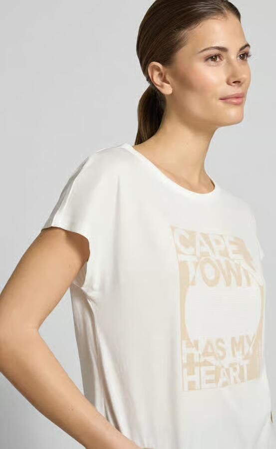 Monari regular fit T-shirt met statementprint