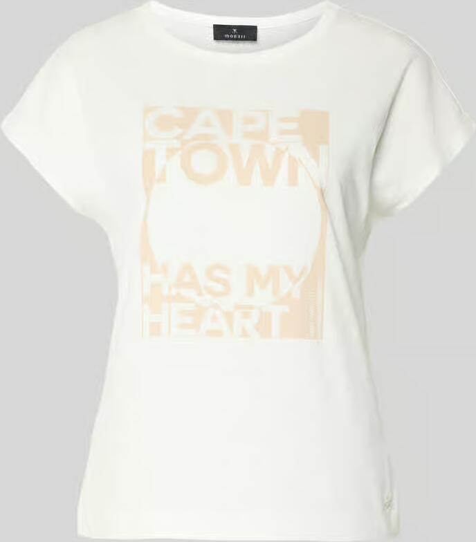 Monari regular fit T-shirt met statementprint - Foto 2