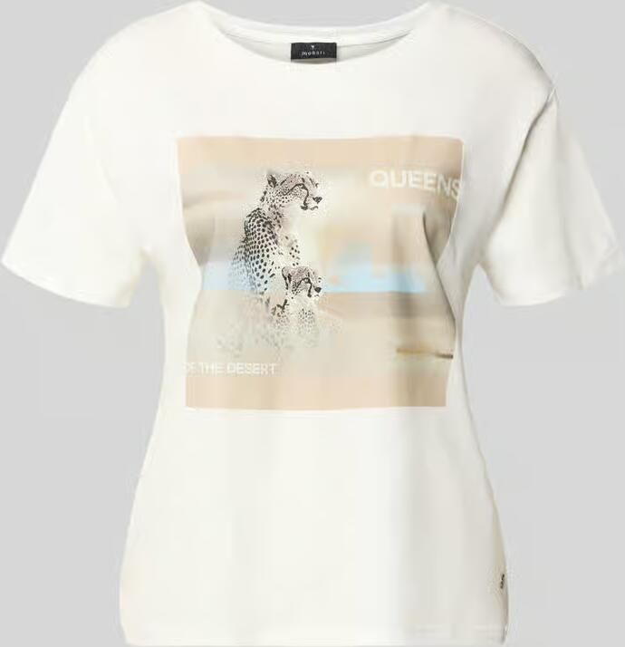 Monari regular fit T-shirt met strass-steentjes - Foto 2