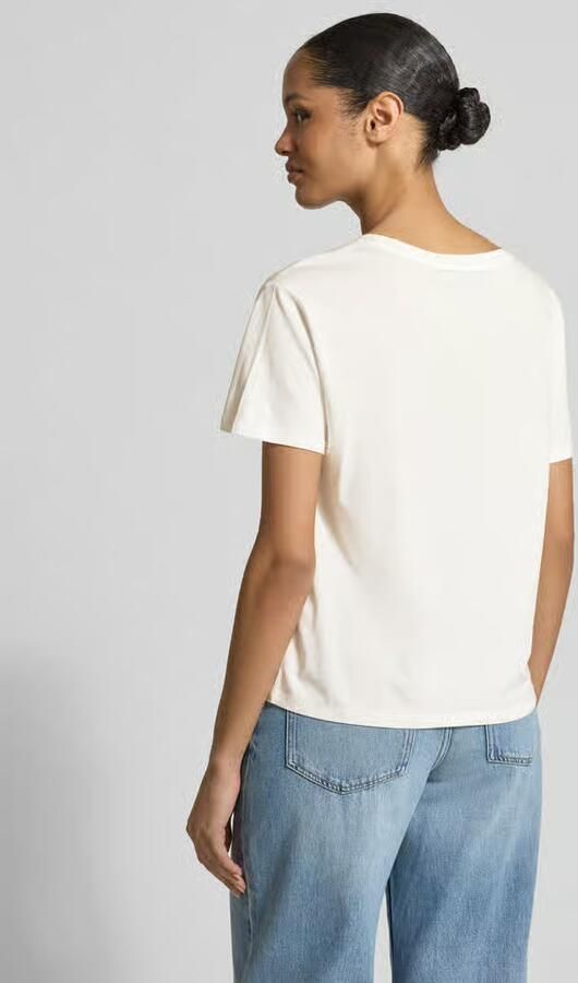 Monari regular fit T-shirt met strass-steentjes