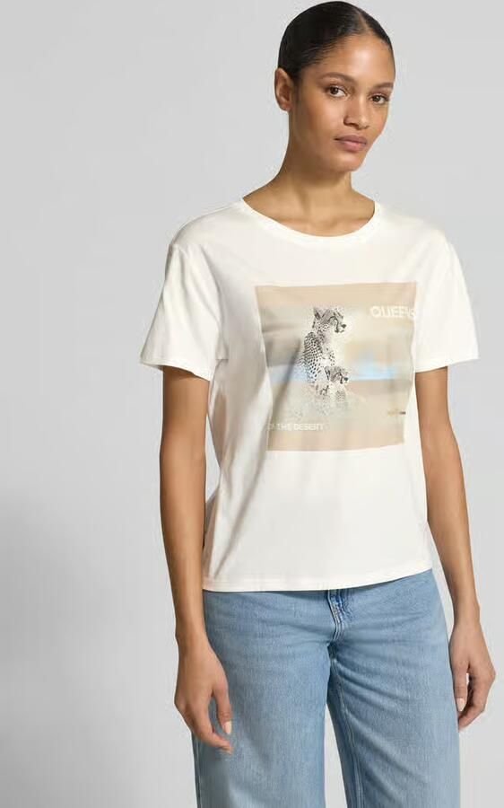Monari regular fit T-shirt met strass-steentjes - Foto 3