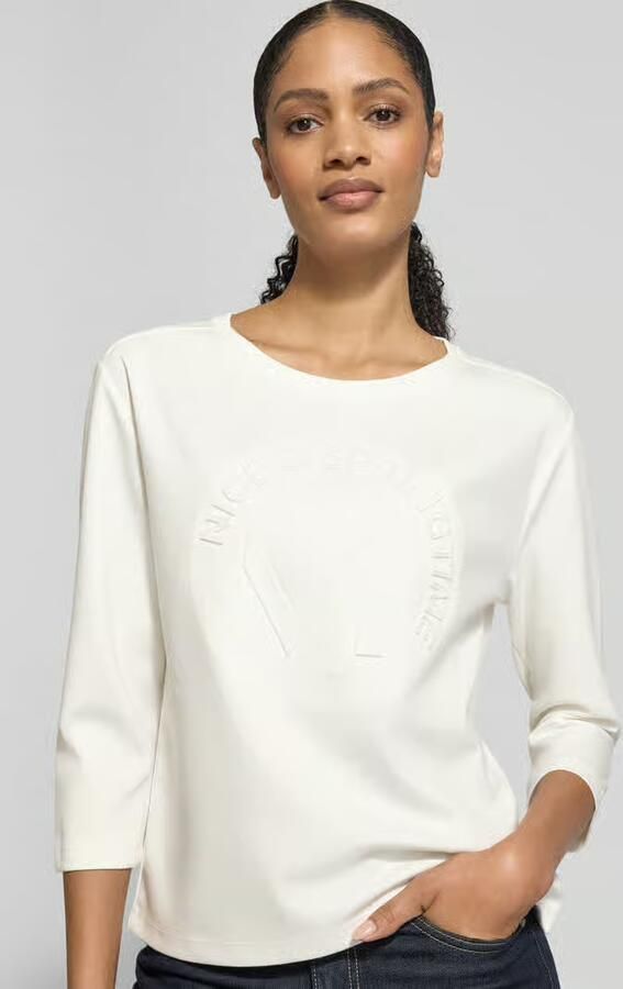 Monari Relaxed fit sweatshirt met viscose model 'Emblem' - Foto 2