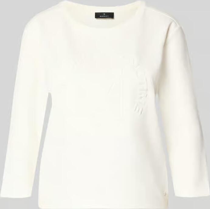 Monari Relaxed fit sweatshirt met viscose model 'Emblem'