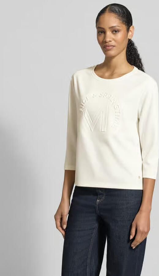 Monari Relaxed fit sweatshirt Met viscose Model 'Emblem' - Foto 4