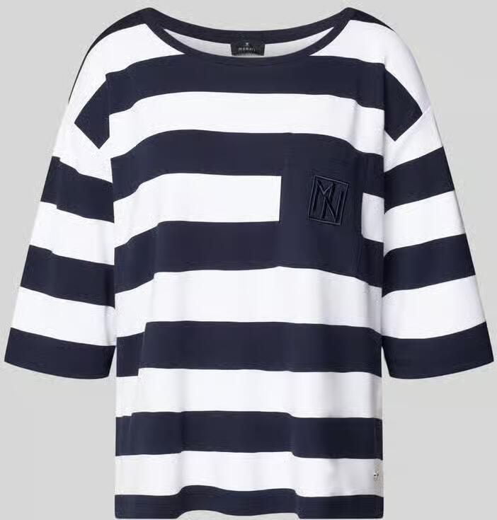 Monari relaxed fit sweatshirt van viscosemix met borstzak - Foto 2