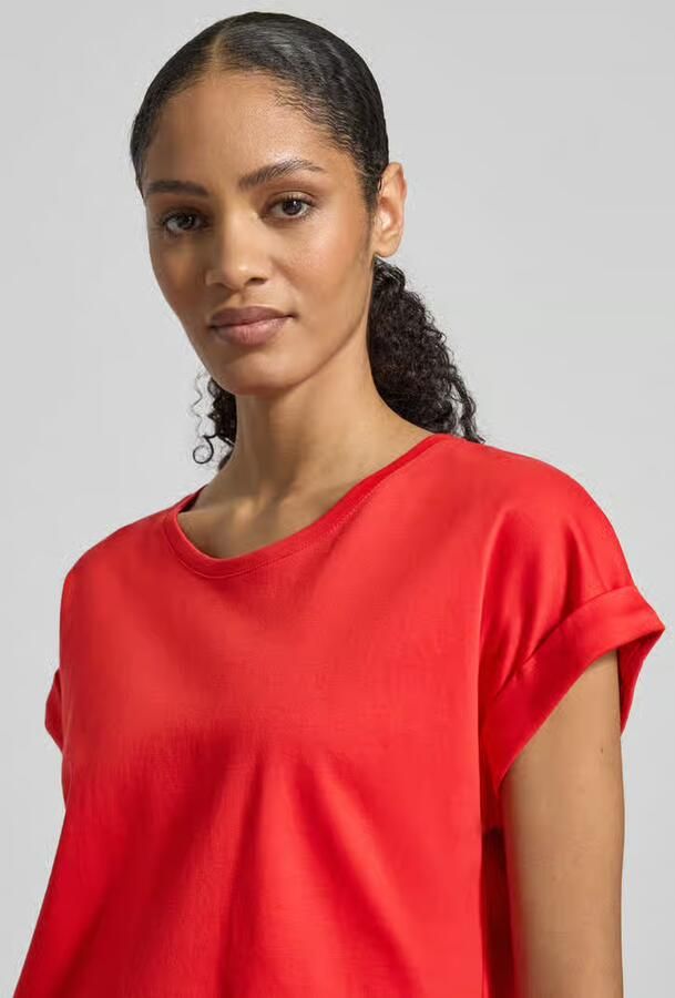 Monari Relaxed fit T-shirt met logo-applicatie model 'Pima' - Foto 2