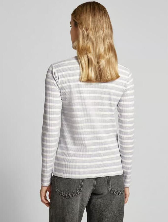 Monari Shirt met lange mouwen en geribde ronde hals - Foto 2