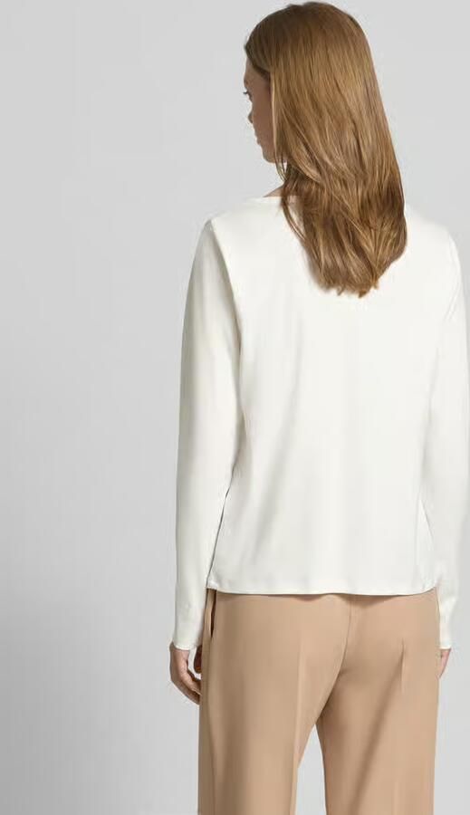 Monari Shirt met lange mouwen en labelprint