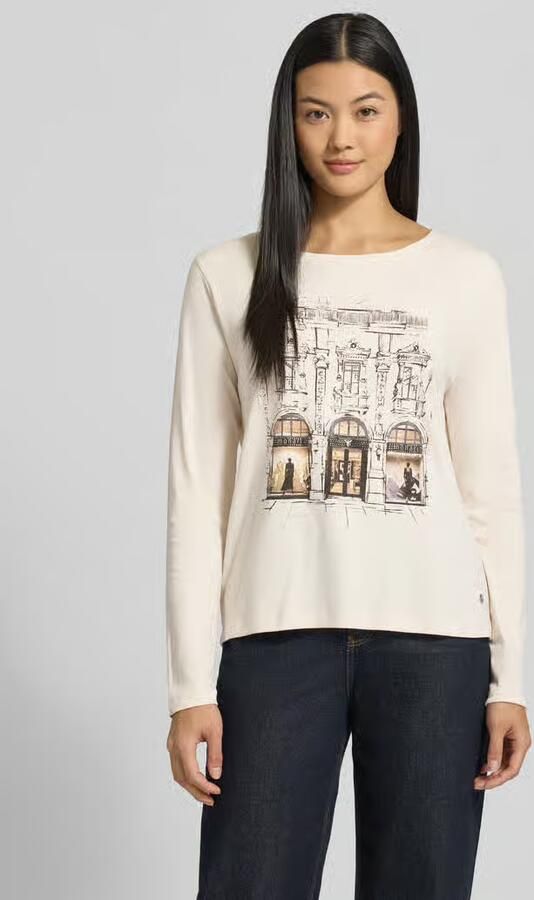 Monari Shirt met lange mouwen en motiefprint - Foto 2