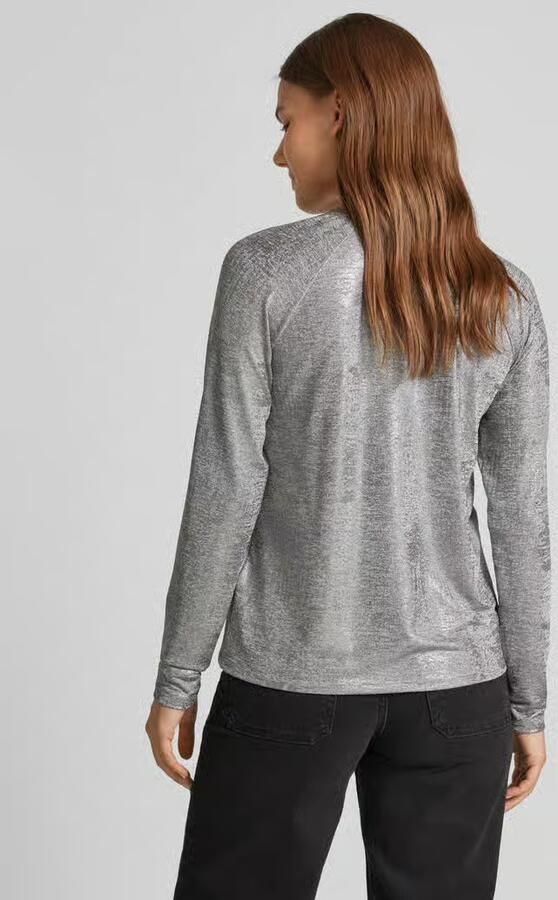 Monari Shirt met lange mouwen en V-hals