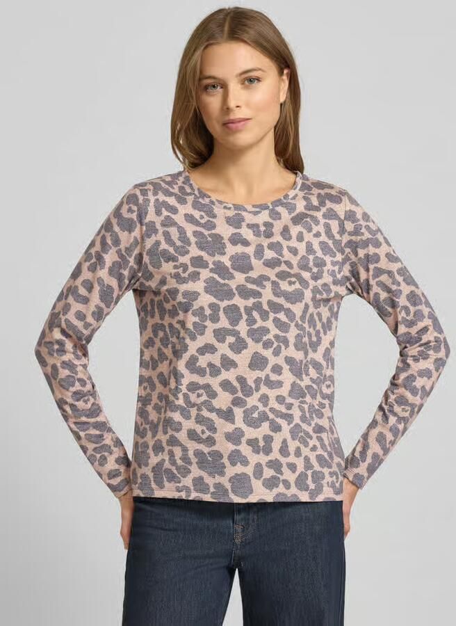 Monari Shirt met lange mouwen in luipaardlook met ronde hals - Foto 2