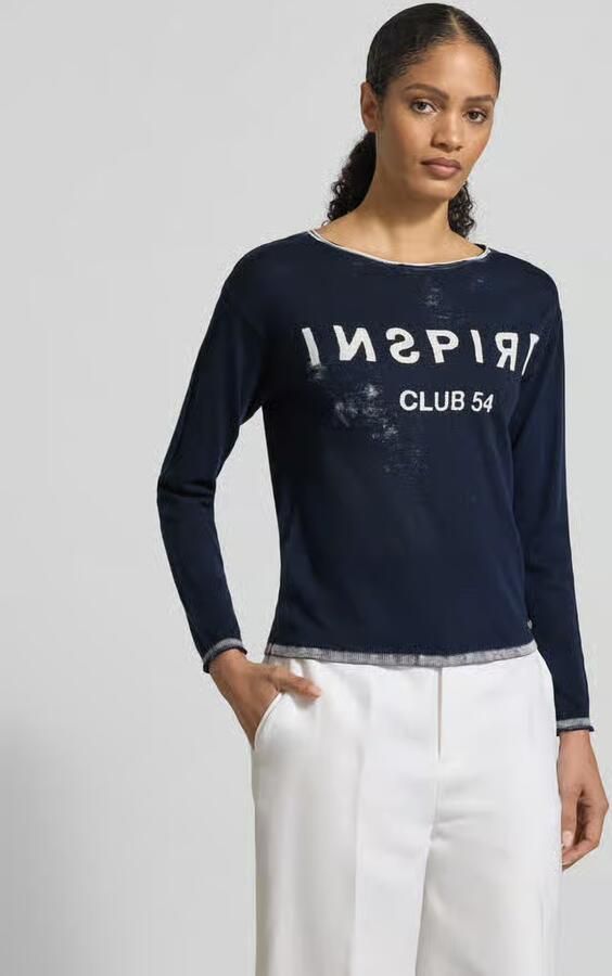 Monari Shirt met lange mouwen met linkse print en Ronde hals - Foto 3