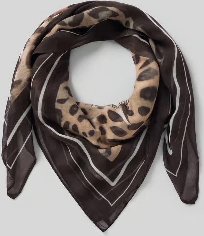 Monari Sjaal van pure viscose met All-over dierenprint - Foto 2