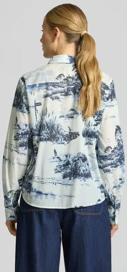 Monari slim fit blouse in allover-look model 'Hamptons Landschaft' - Foto 3