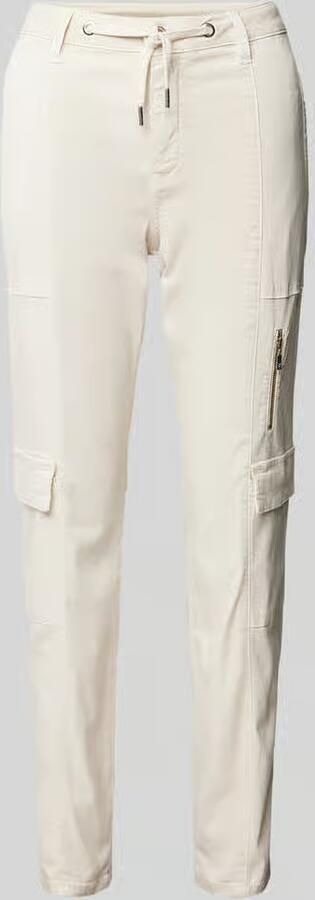 Monari Slim fit cargobroek met tunnelkoord - Foto 2