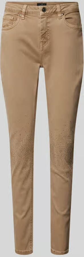 Monari Slim fit jeans met strass-steentjes - Foto 2