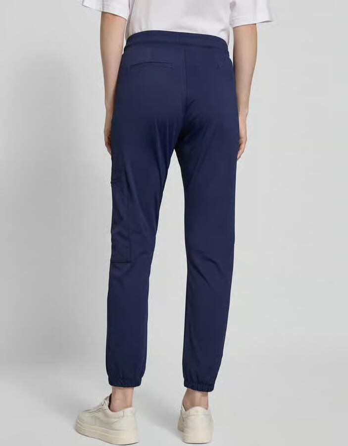 Monari Slim fit stoffen broek met ritszakken