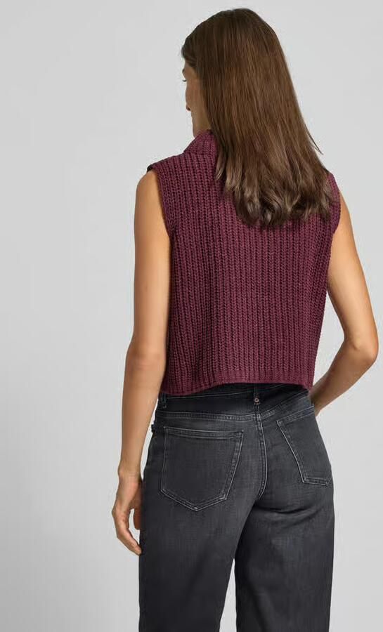 Monari Spencer met geribde opstaande kraag