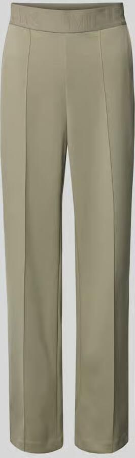 Monari Stoffen broek met elastische band met logo