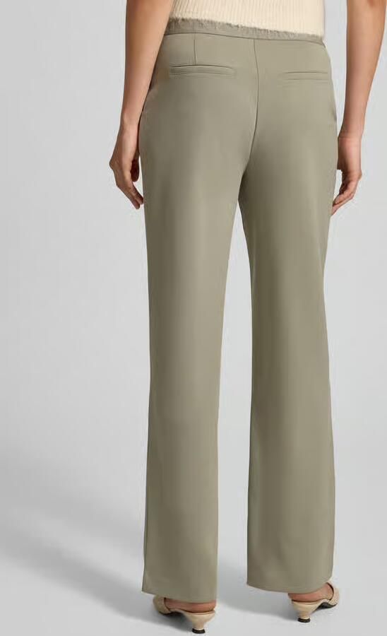 Monari Stoffen broek met elastische band met logo