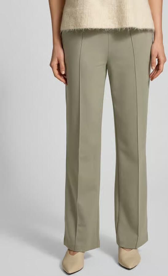 Monari Stoffen broek met elastische band met logo - Foto 3
