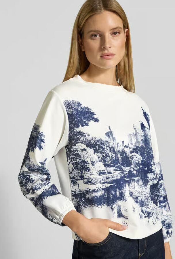 Monari Sweatshirt in all-over look met ronde hals - Foto 2